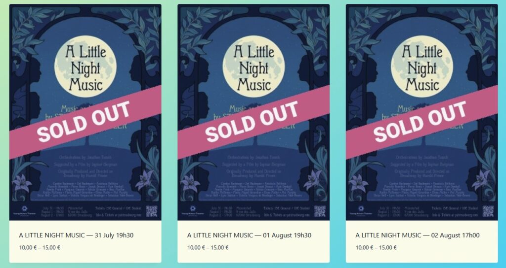 A Little Night Music is Sold Out